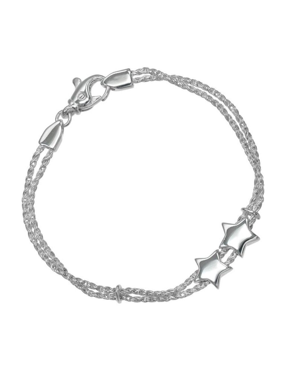 Tiffany & Co Star Double Rope Vintage 925 Sterling Silver Bracelet